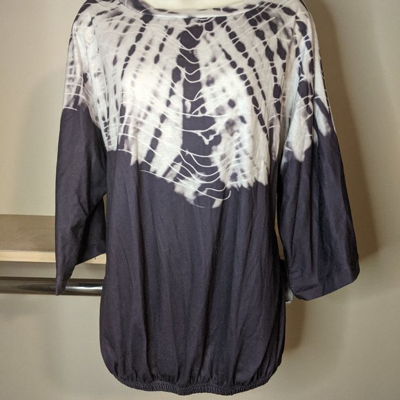 Slouchy Purple and White Tie Dye Pullover - Picture 1 of 3